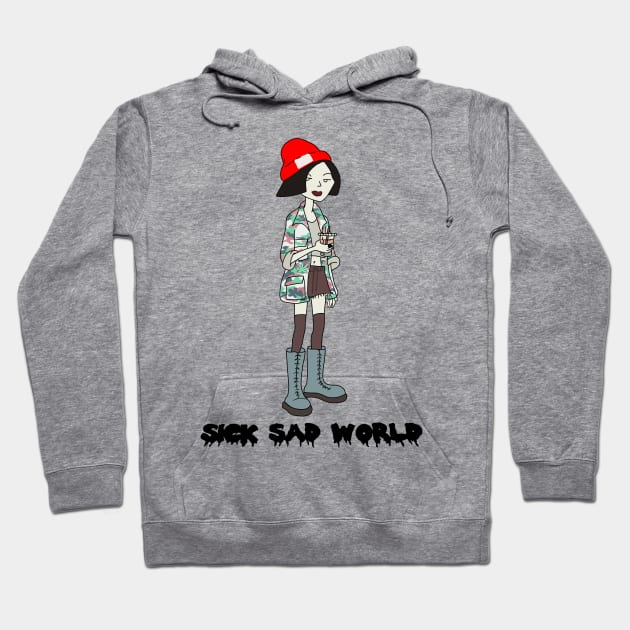 Daria Sick Sad World Hoodie by satitue